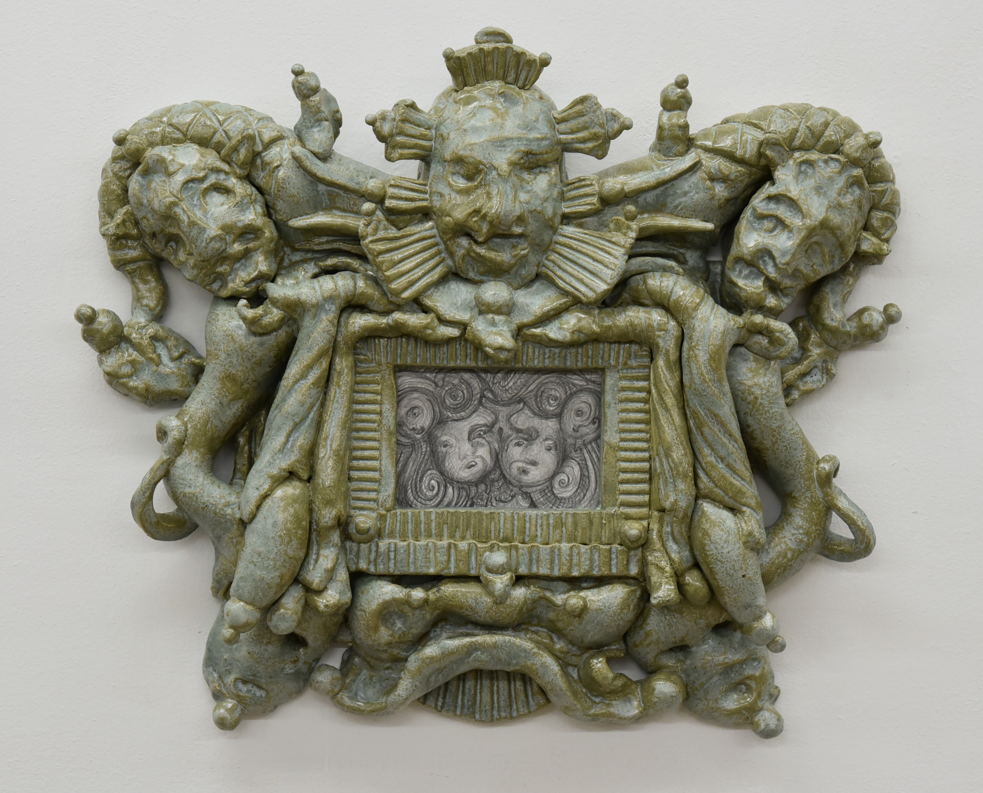 CERAMIC BRUSSELS 2026 GUEST OF HONOUR ELMAR TRENKWALDER 2023 WVZ139 BTRE GLAZED TERRACOTTA 63CM X 54CM X 10CM 23 TON