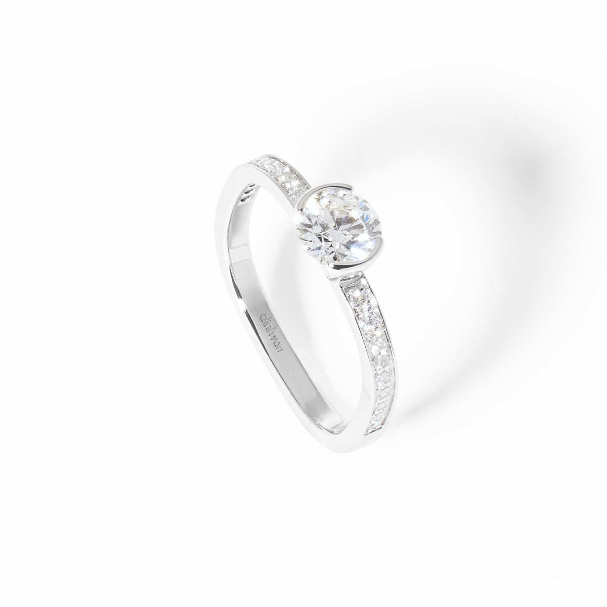 FLORE MEDIUM ENGAGEMENT RING WHITE GOLD AND DIAMONDS PRICE UPON REQUEST