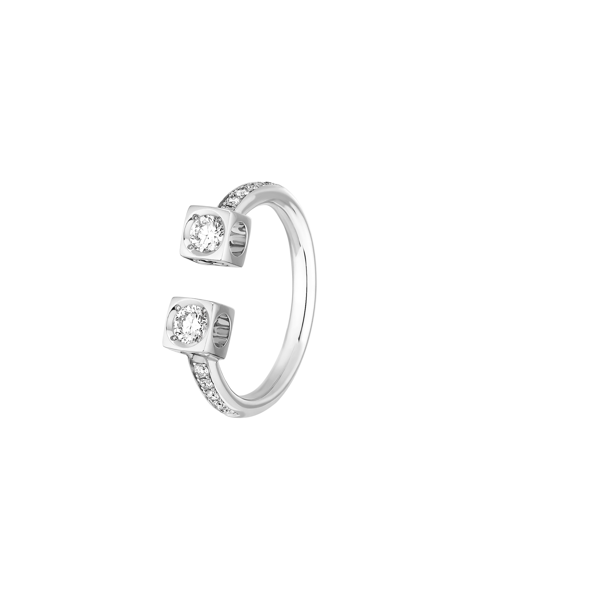 DINH VAN LE CUBE DIAMANT PAVED RING WHITE GOLD AND DIAMONDS