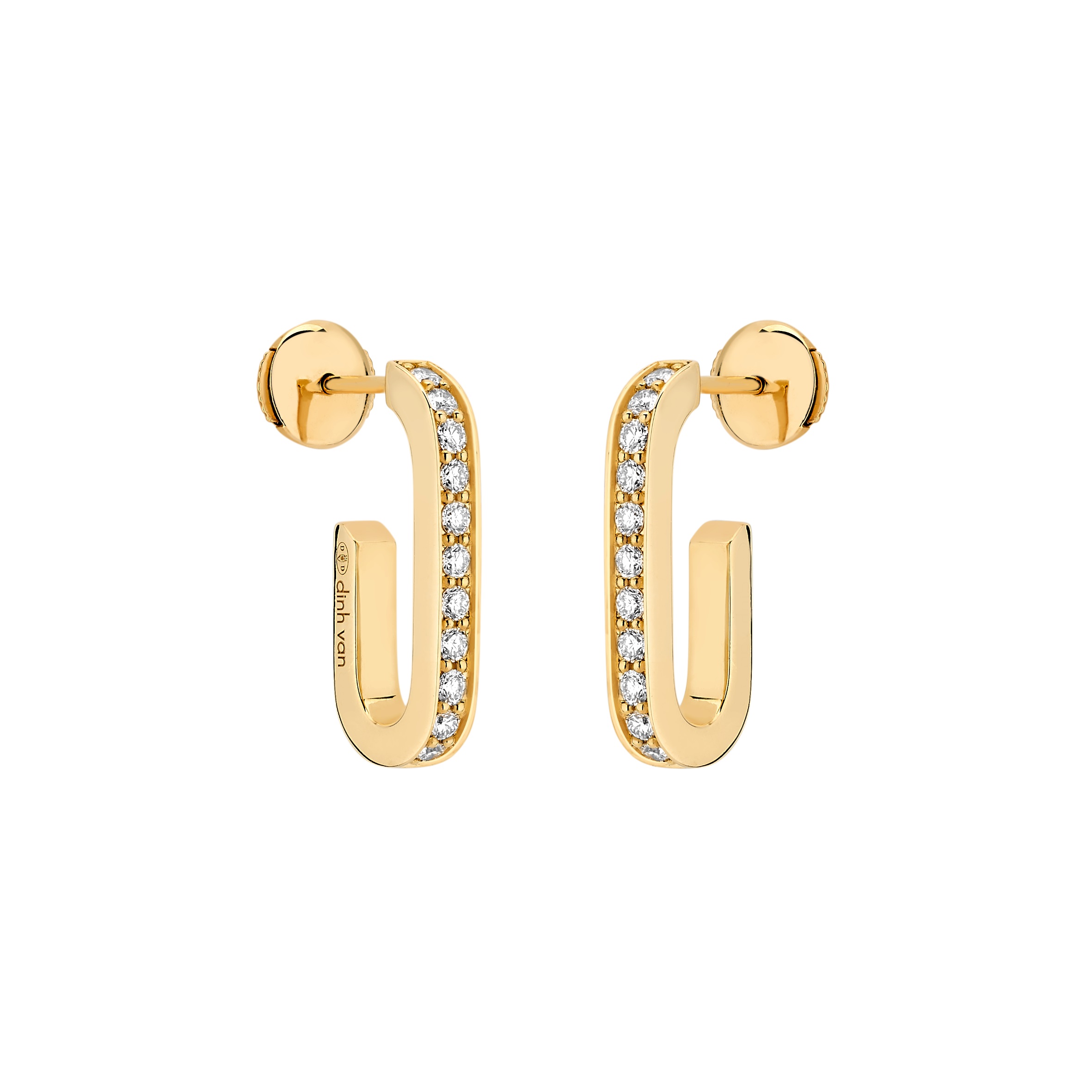 DINH VAN MAILLON EARRING YELLOW GOLD AND DIAMONDS 2990EUR