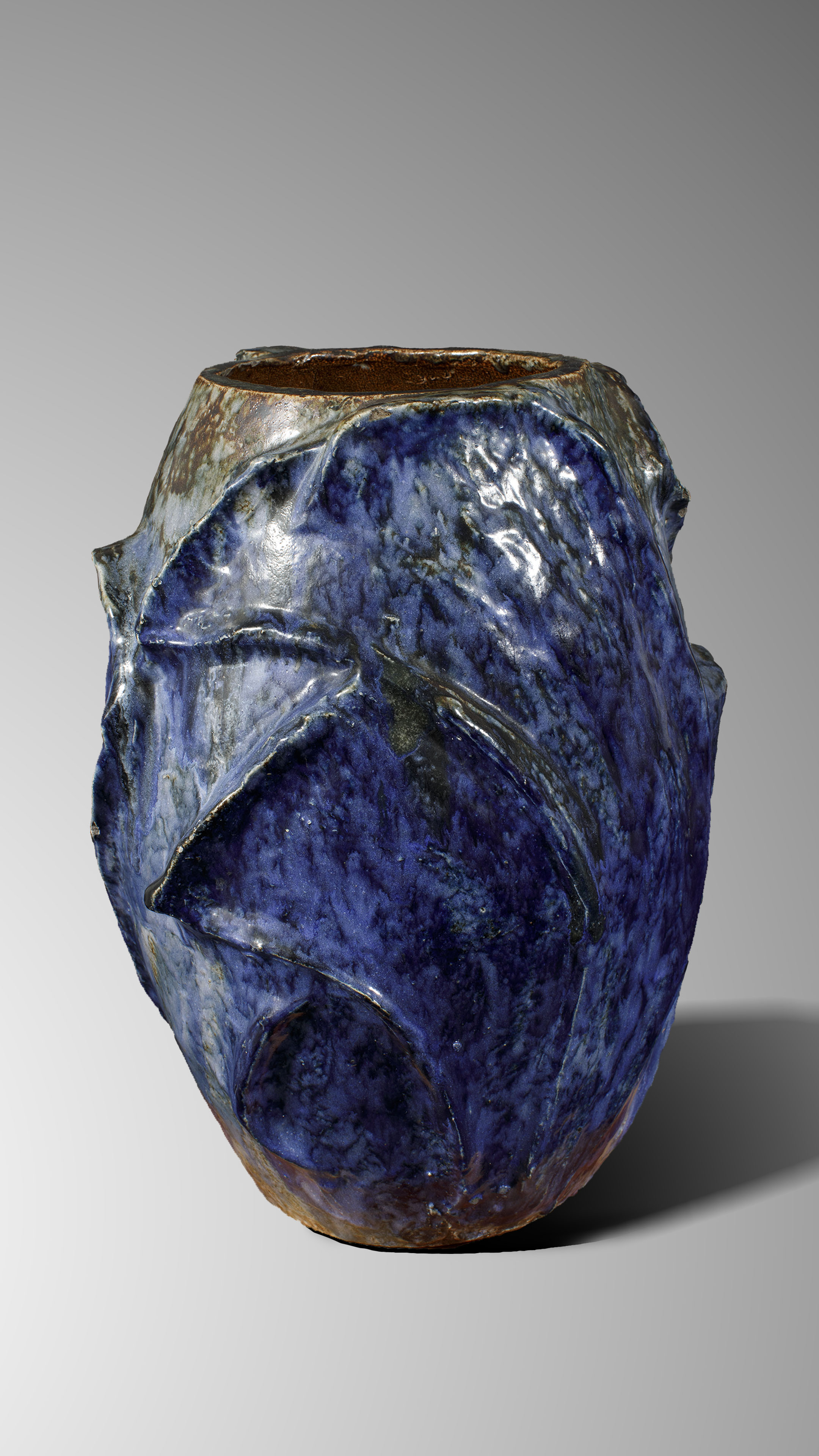 CB26 LANCZ GALLERY CRACO ARTHUR GRAND BLUE VASE