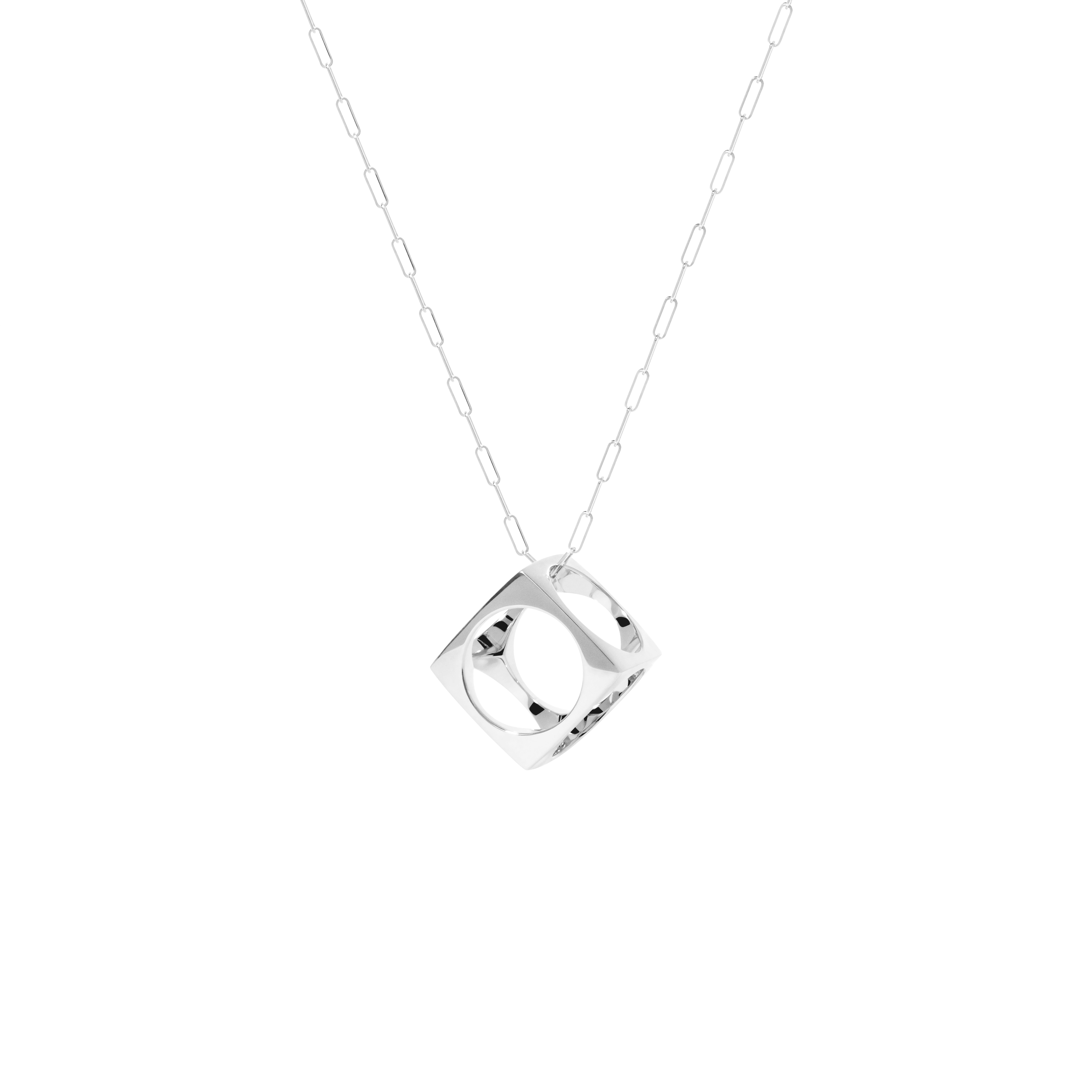 DINH VAN LE PAVE PENDANT MIDDLE MODEL WHITE GOLD