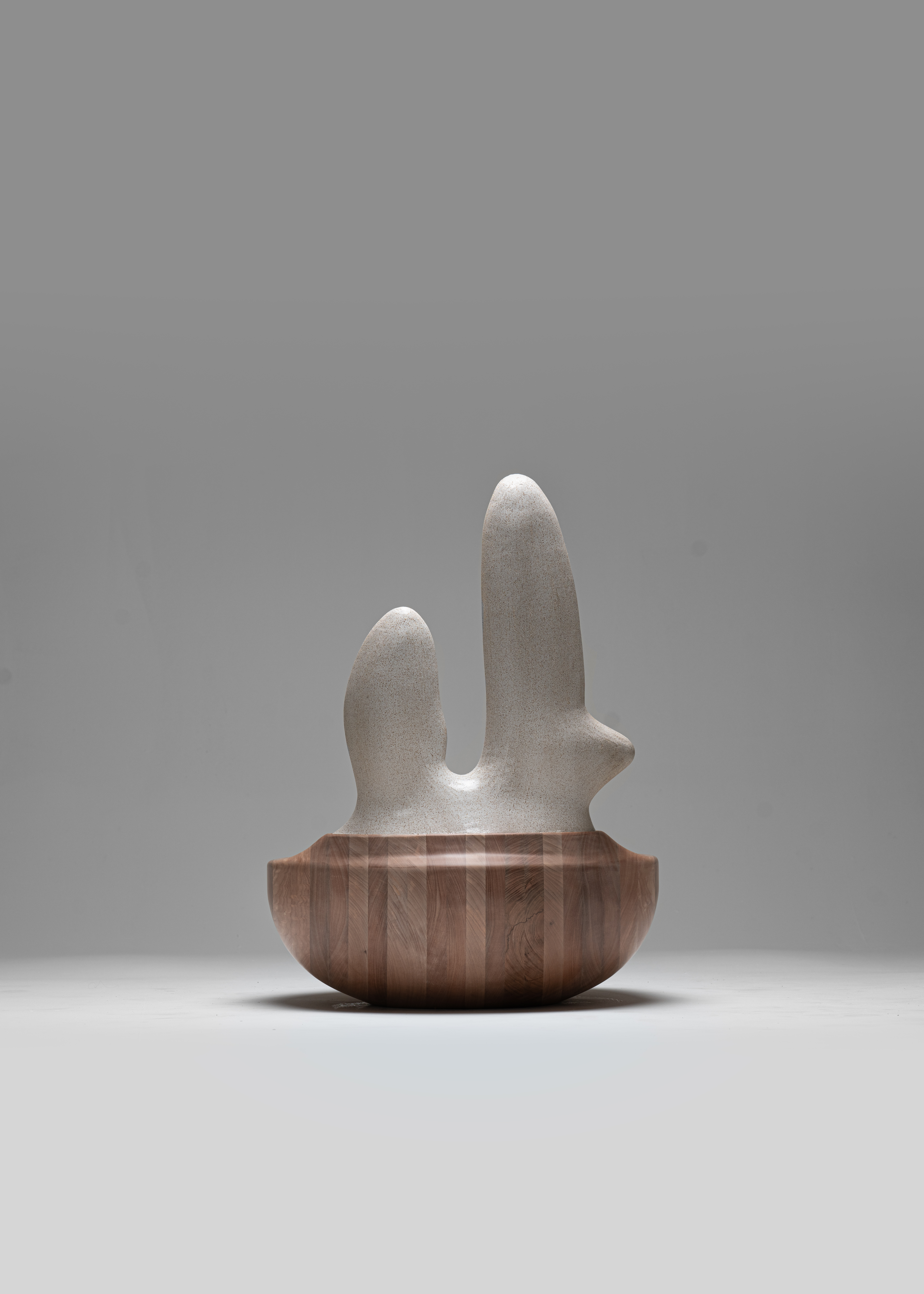 CB26 BRAZIL MODERNIST ANDRE FERRI FAUTEUIL ARMCHAIR SERES 1 2024 SOLID WOOD AND ENAMELED CERAMICS 90CM X 70CM X 70CM 