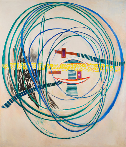 THE ROOMS DURAZZO HR0003  RONDO 1 CHARM OF EXISTENCE 1951 OIL ON CANVAS  81X69 IN