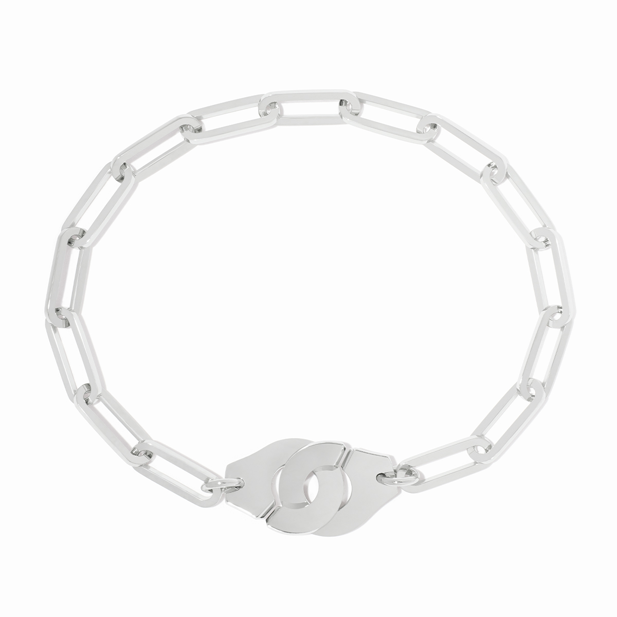 LARGE MENOTTES DINH VAN CHAIN BRACELET ( 22 CM ) PLATINUM 5 150 EURO