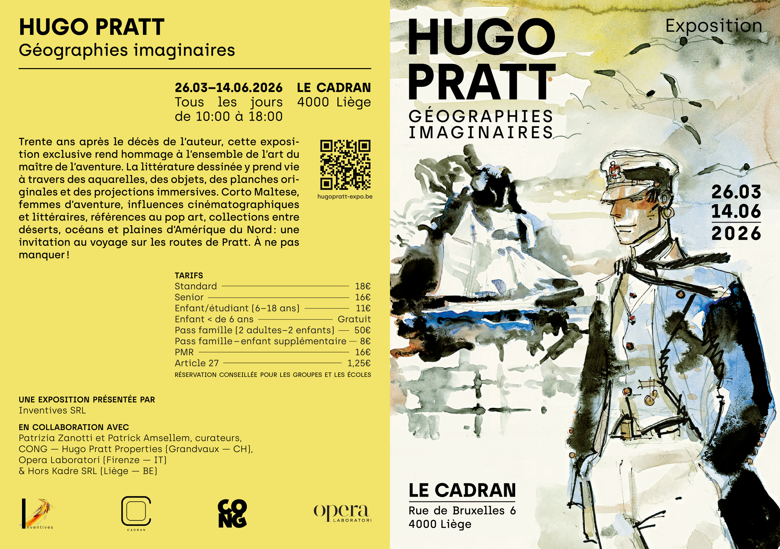 HUGO PRATT GEOGRAPHIES IMAGINAIRES POSTER