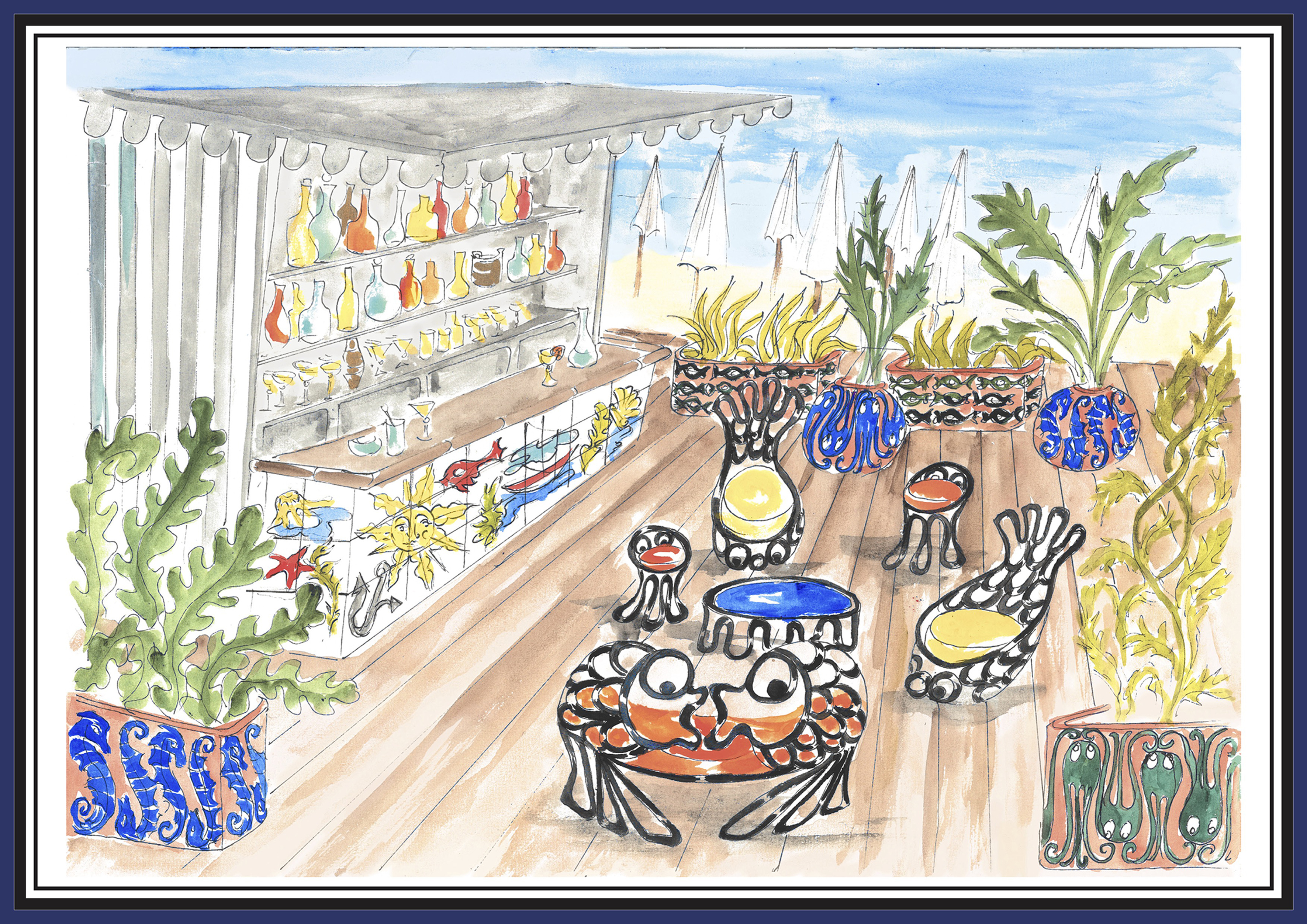 ILLUSTRATIONS VINCENT DARRE VBQ BEACH CLUB 1